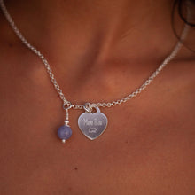 Load image into Gallery viewer, Heart Engraved &amp; Birthstone Necklace
