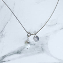 Load image into Gallery viewer, Tiny Initial &amp; Birthstone Necklace
