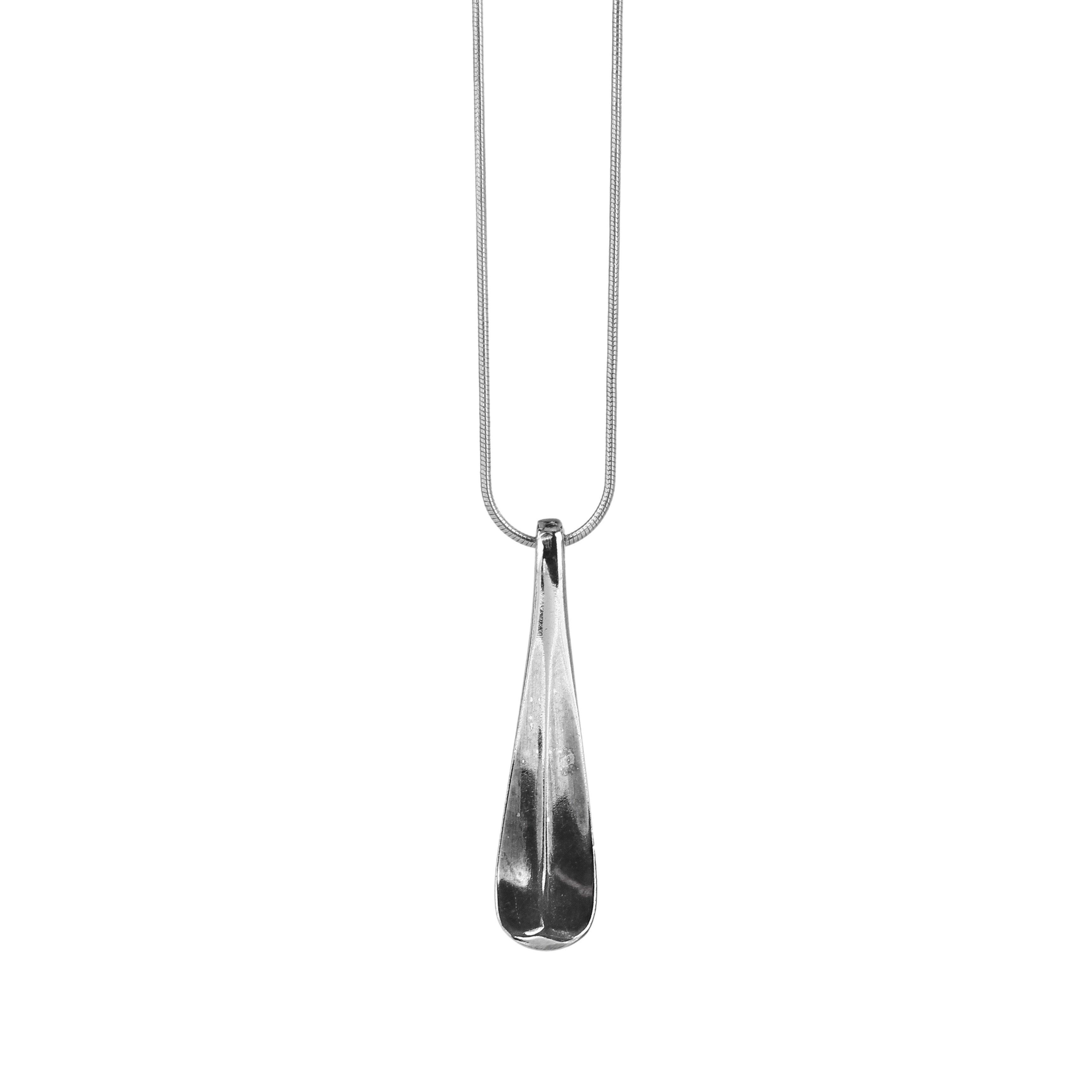 25th Wedding Anniversary - Solid Silver Ratail Teaspoon Handle Drop Pendant - RACHEL SHRIEVES DESIGN