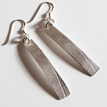 Load image into Gallery viewer, Leaf Textured Long Dangly Earrings
