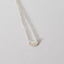 Load image into Gallery viewer, Leaf Textured Tiny Semi Circle Necklace

